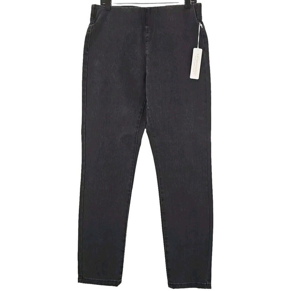Soft Surroundings~Woman Sz M~Faded Black Wash Ultimate Denim Pull On Legging NWT - Picture 8 of 9